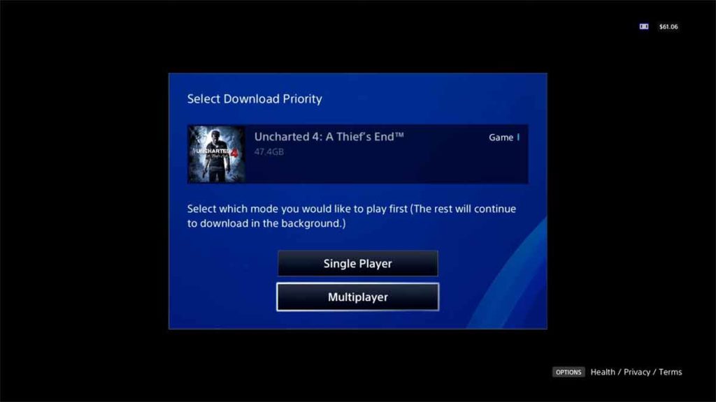 Downloading PS4 Games single player or multiplayer