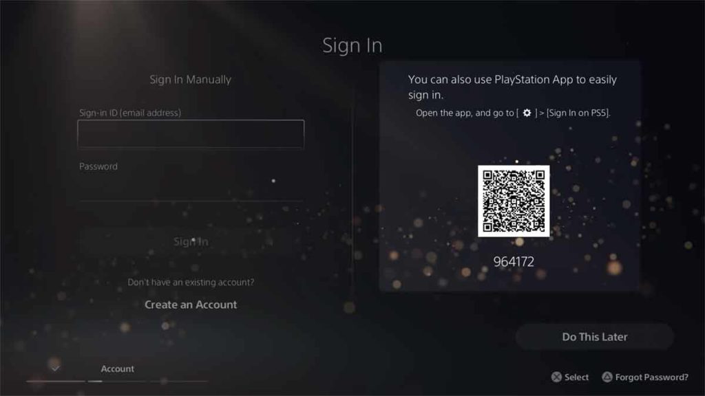How to Sign In to PSN Account from a PS5 using the PS App