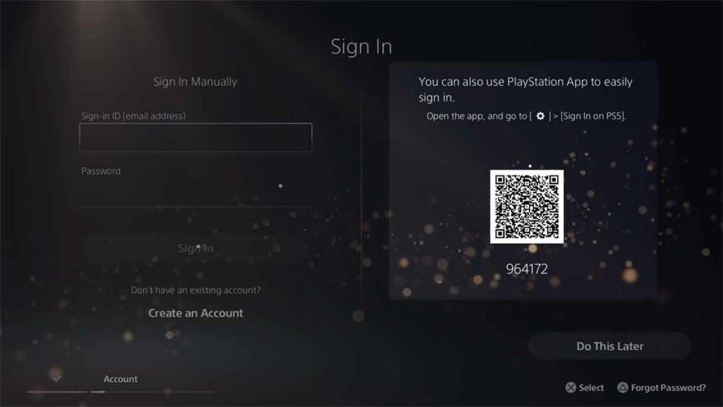 How to Sign In to PSN Account from a PS5 using the PS App