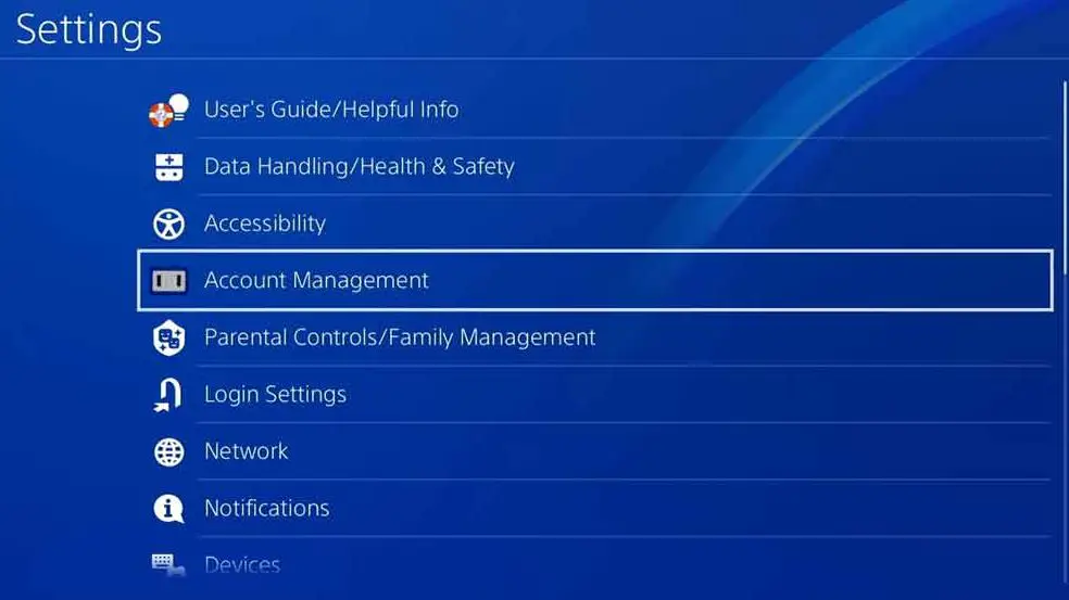 How to access PSN Account from a PS4