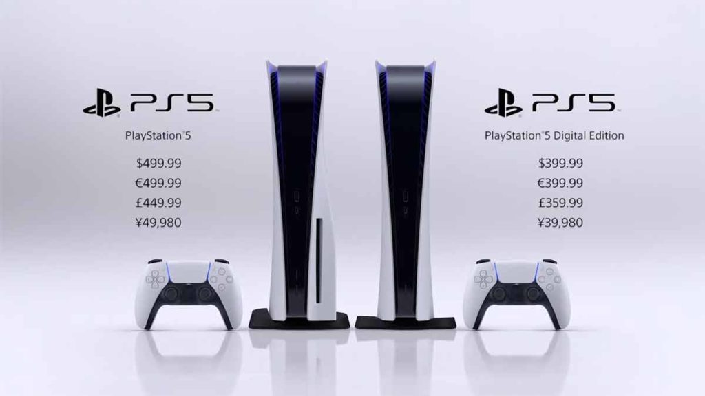 PLAYSTATION 5 digital and standard edition price