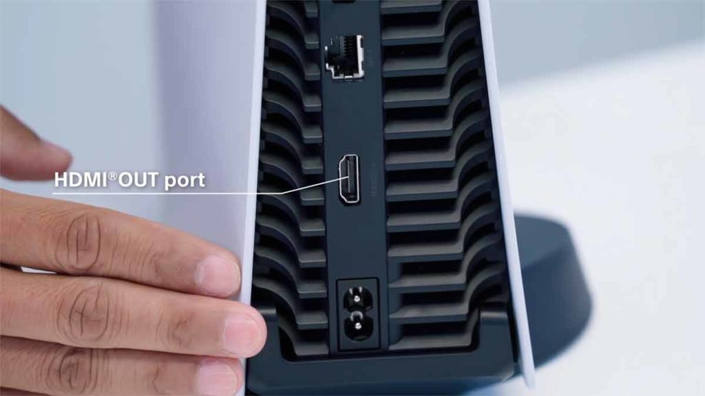 PS5 HDMI out port