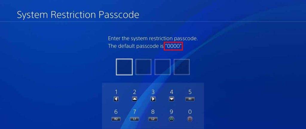 Enter default passcode which is 0000