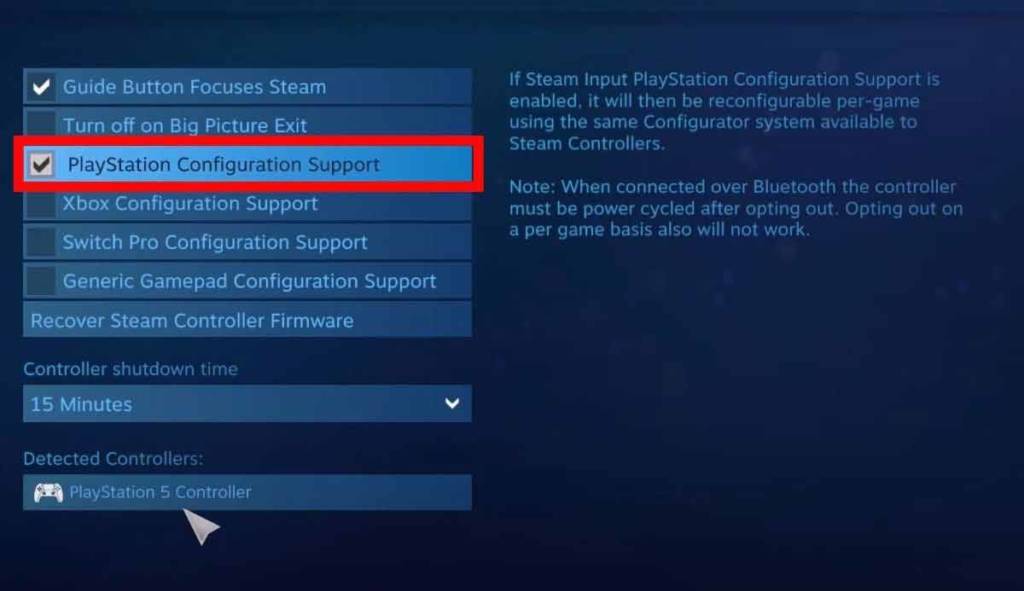 Enable Playstation configuration support for DualSense