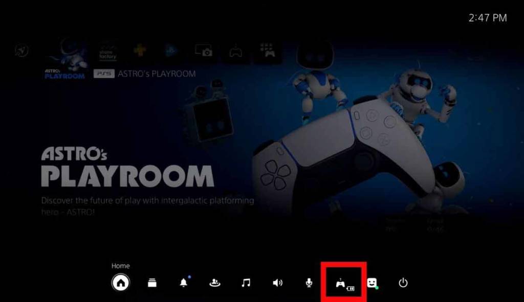 PS5 control center PS5 charging status