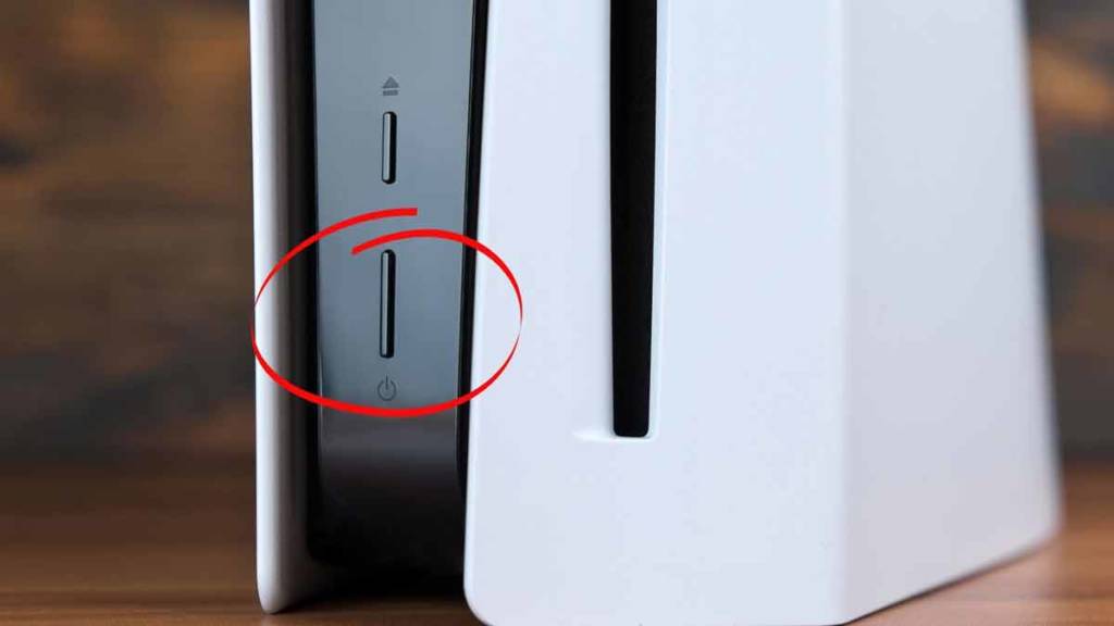 Power off the PS5 Console using the power button on console