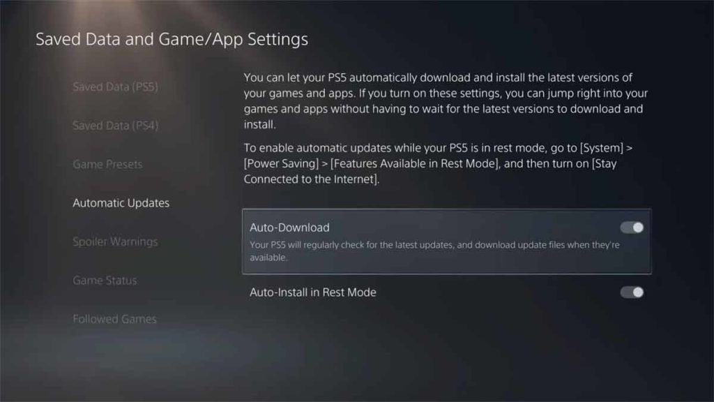 Install the latest software update on your PS5