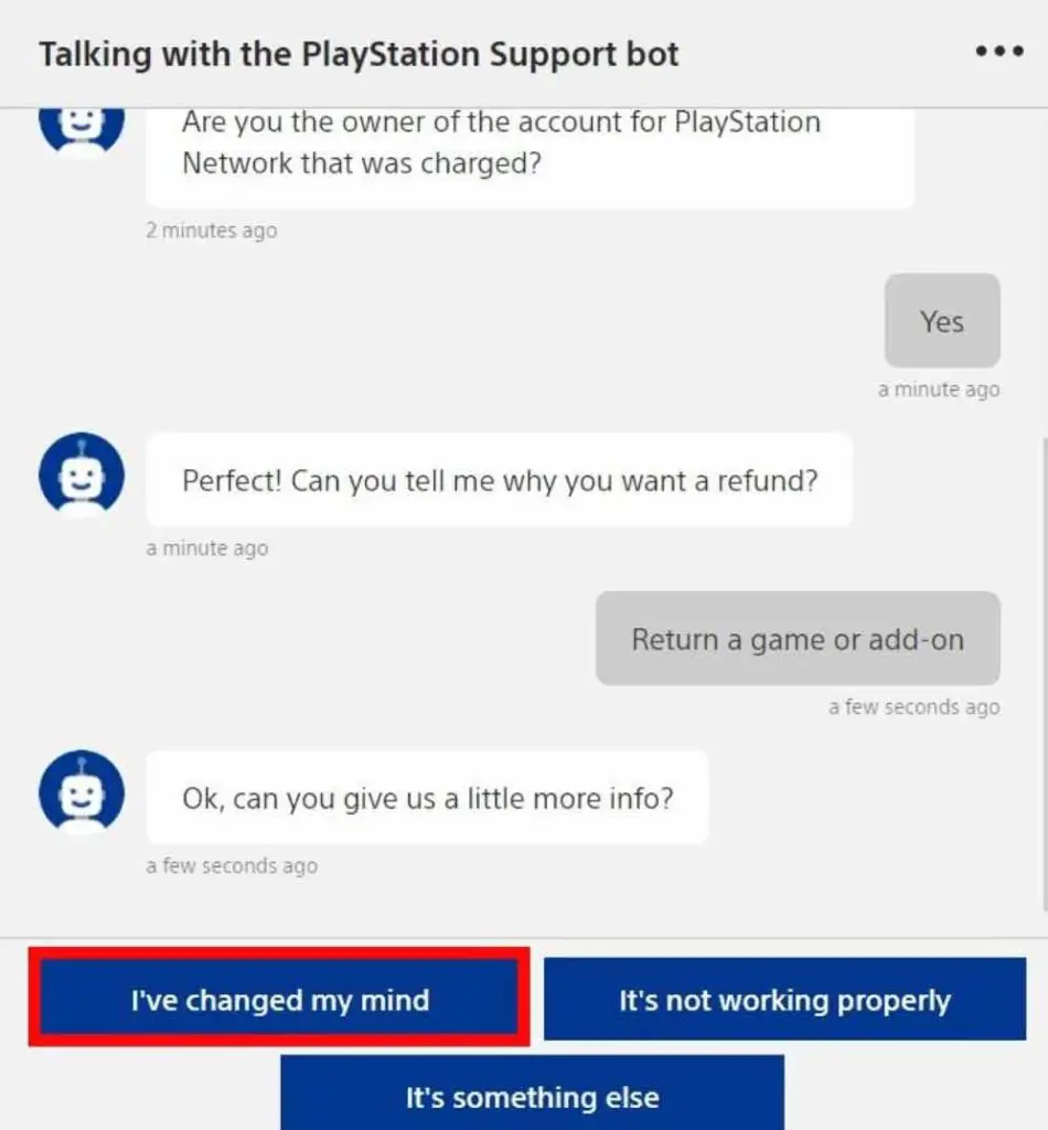 Playstation Bot asks more info